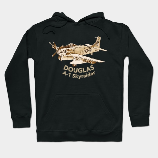 Douglas A-1 Skyraider Hoodie by aeroloversclothing